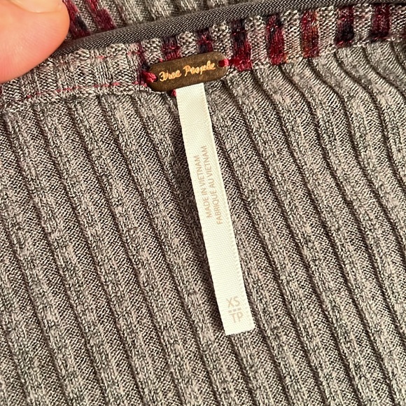 Free People Layer Me Henley in Washed Floral Grey, size XS - Picture 8 of 13